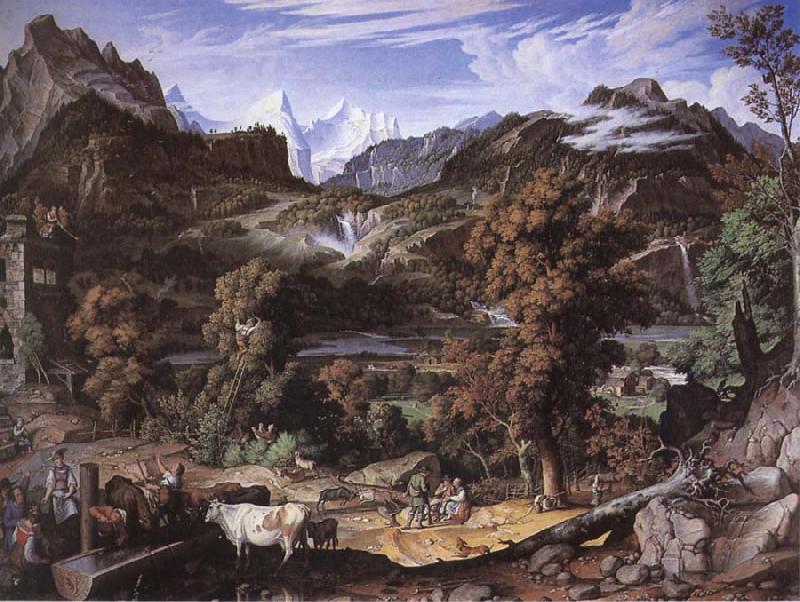 Joseph Anton Koch Swiss Landscape oil painting image